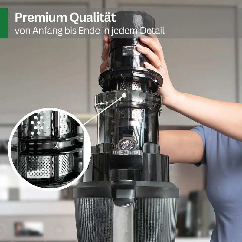 SaftPRO | Slowjuicer / Entsafter inkl. Adapterdeckel V2 für Thermomix TM7