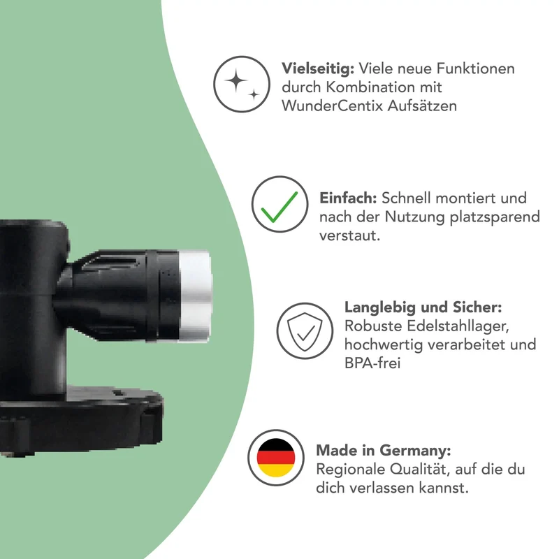 WunderCentix® Profi-Set: Multifunktionsachse mit 5 Aufsätzen