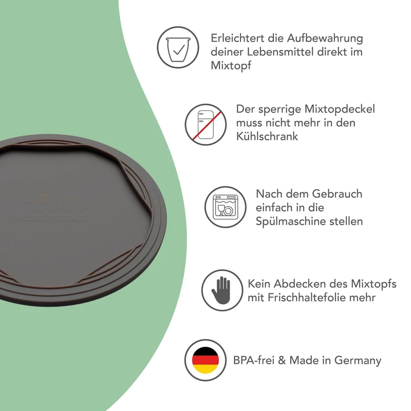 WunderLid® | Silikondeckel für Thermomix-Mixtopf TM7, TM6, TM5, TM31