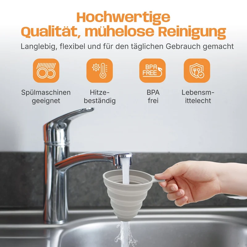 Silikon-Trichter für Monsieur Cuisine Smart, Connect, Trend & Compact