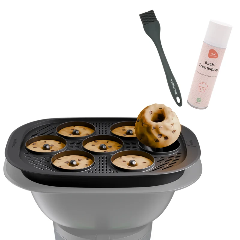 Gugelix® | Mini-Gugelhupfform für Varoma + Backtrennspray + Silikonpinsel