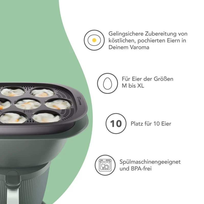 WunderPoach® | Eierpochiereinsatz + Back-Trennspray + Silikonpinsel