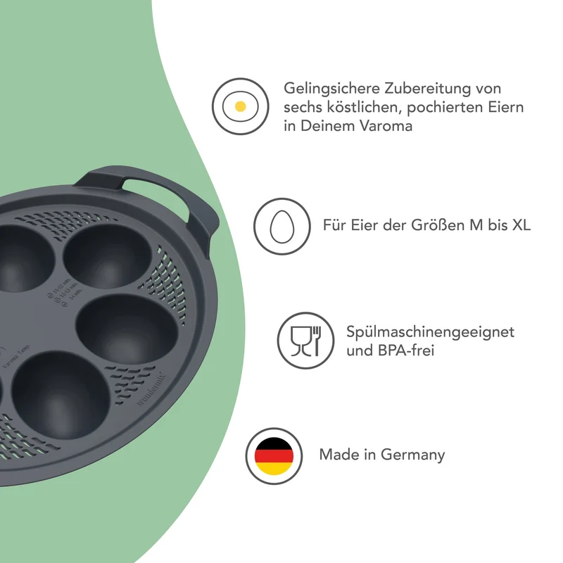 WunderPoach® | Eierpochiereinsatz + Back-Trennspray + Silikonpinsel