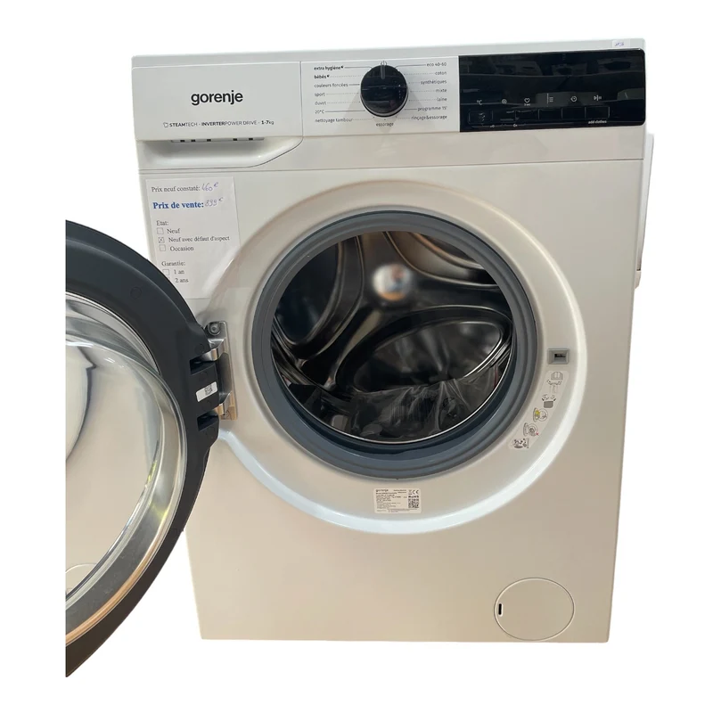 Lave linge Gorenje WNHEI74SAS neuf garantie 2 ans