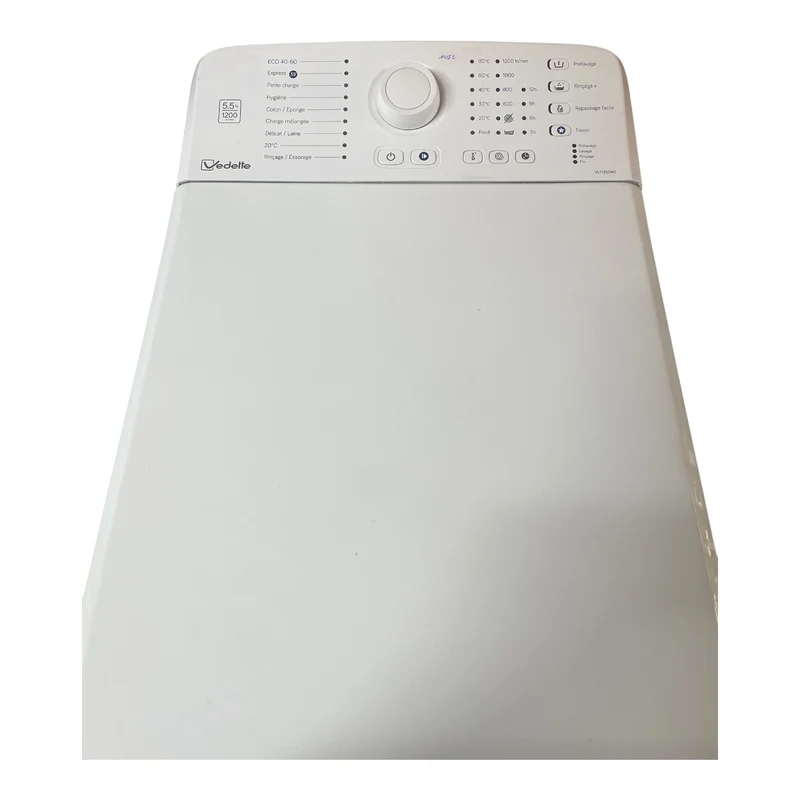 Lave linge vedette VLT1255W2 reconditionné garantie 1 an