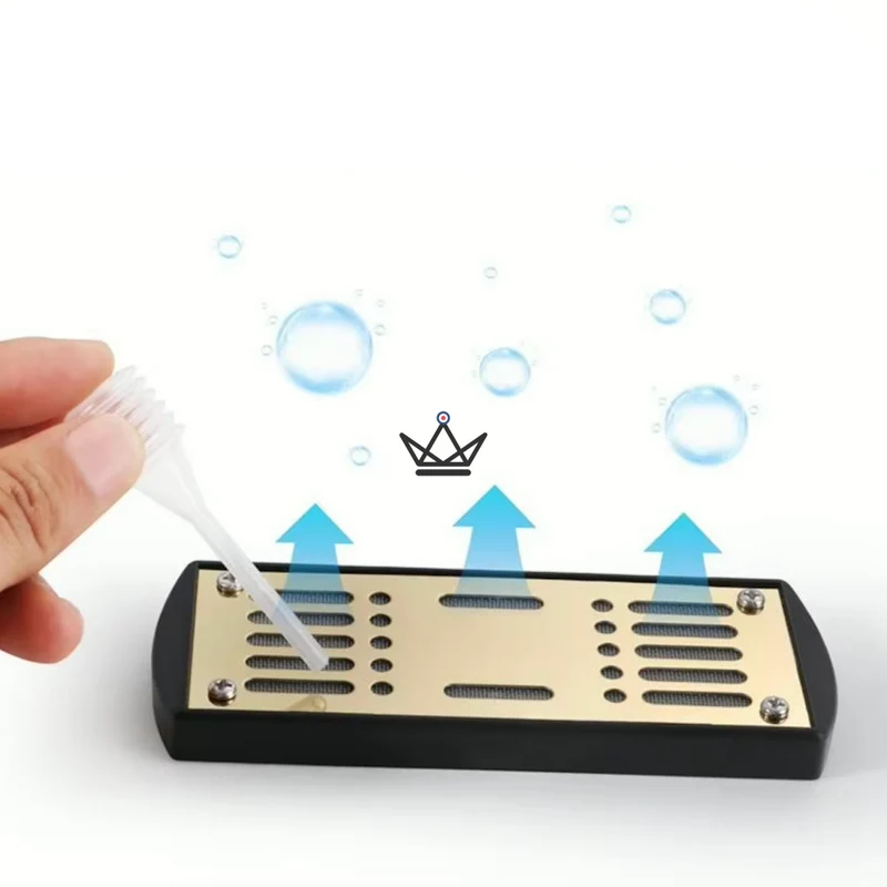 Humidificateur Cave à Cigares RECTA PREMIUM — 13 × 5 cm, ABS & Oasis, Or ou Argent