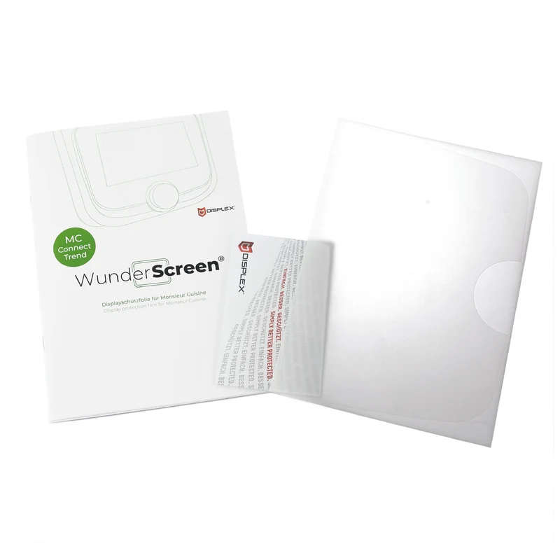 WunderScreen® Hybrid-Glas Displayschutz für Monsieur Cuisine Connect, Trend und Compact