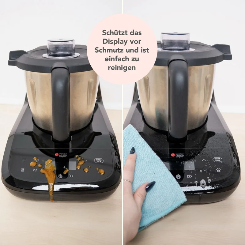WunderScreen® Hybrid-Glas Displayschutz für Monsieur Cuisine Connect, Trend und Compact