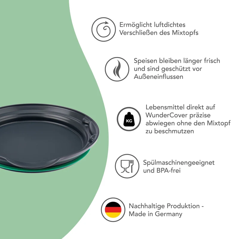 WunderCover® | Frischhalte-Deckel mit Wiegefunktion für Thermomix TM7, TM6, TM5