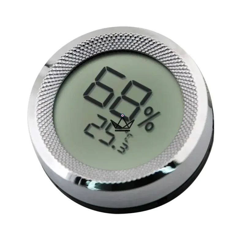 Hygromètre Électronique Cigares CARBONRING — LCD, 3 Finitions Or Noir Argent | Cave Cigare