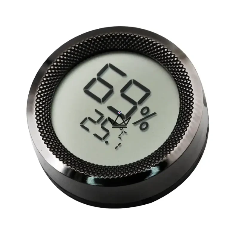 Hygromètre Électronique Cigares CARBONRING — LCD, 3 Finitions Or Noir Argent | Cave Cigare