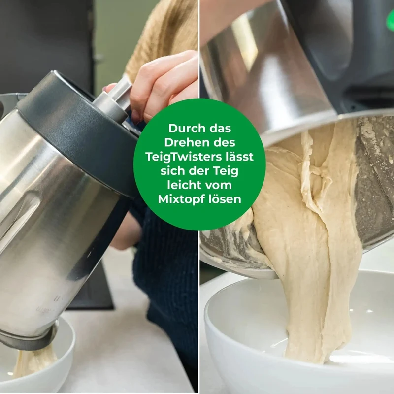 TeigTwister® für Monsieur Cuisine Connect, Trend, Smart & Compact | Teiglöser aus Kunststoff