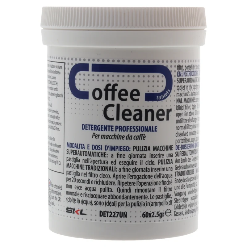 SKL 60x pastiglie capsule detergenti 2.5g macchina caffè universali rimuove residui oli grassi
