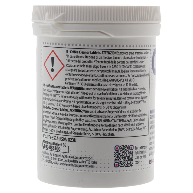 SKL 60x pastiglie capsule detergenti 2.5g macchina caffè universali rimuove residui oli grassi