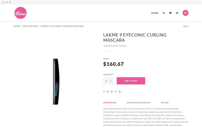 Beauty Shopify Theme - Miami