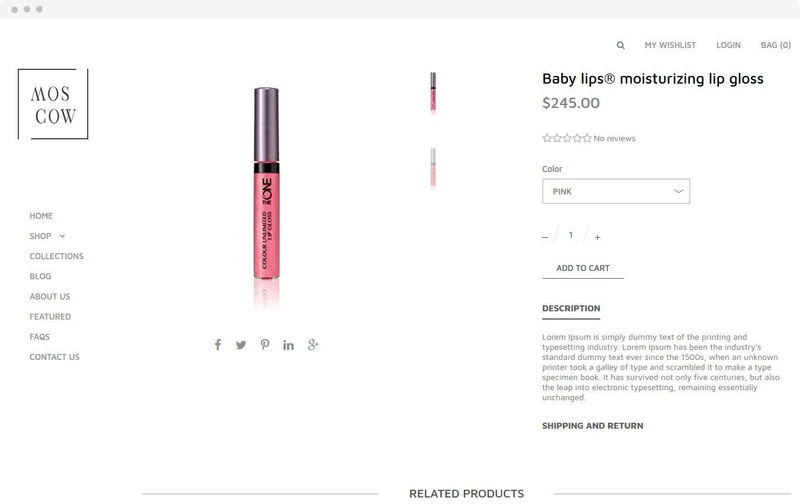 Women's Fashion Store Moscow Shopify Theme