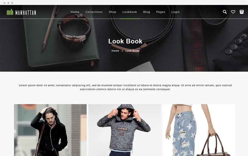 Men's Fashion Store Manhattan Shopify Theme