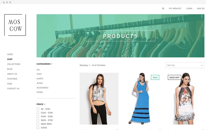 Men's Fashion Store Moscow Shopify Theme