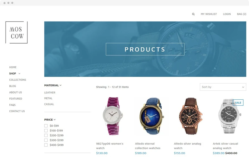 Men's Fashion Store Moscow Shopify Theme