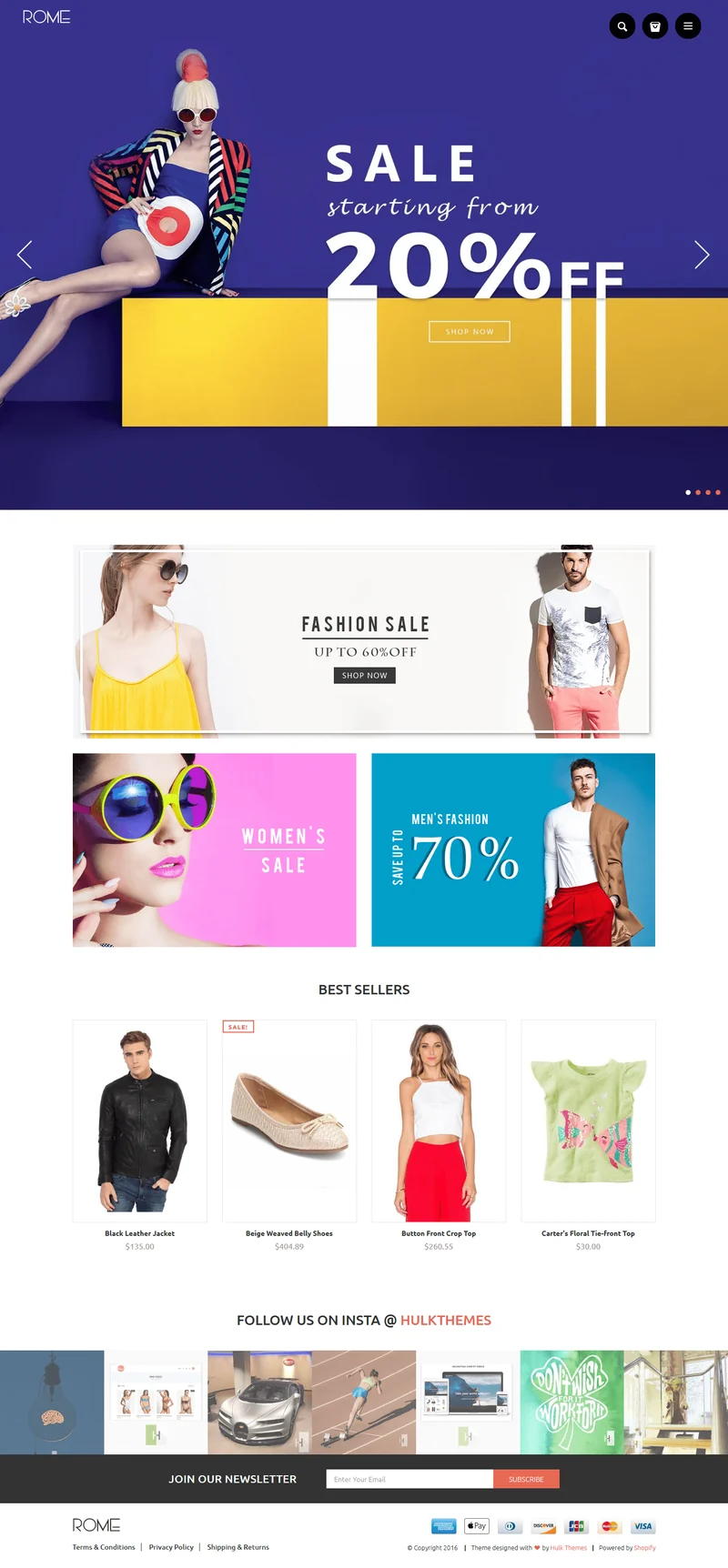 Fashion Shopify Theme - Rome - HulkApps