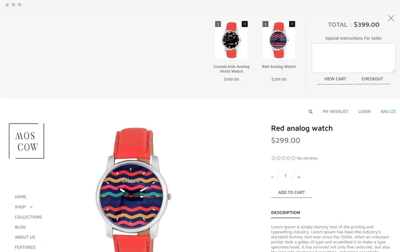 Accessories Store Moscow Shopify Theme