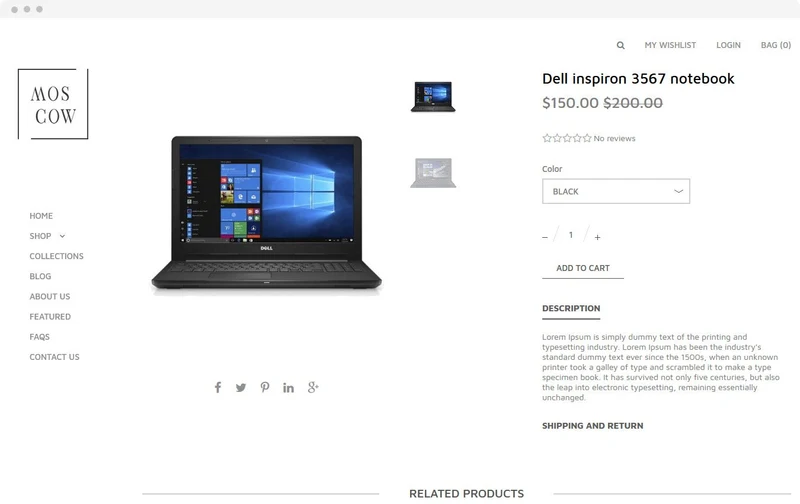 Accessories Store Moscow Shopify Theme