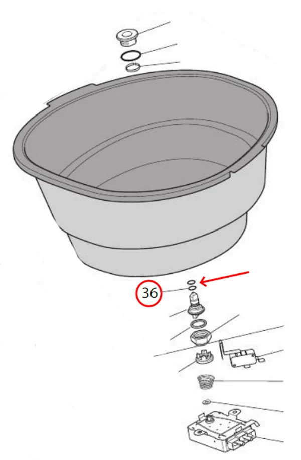 Delonghi guarnizione 12mm perno vasca friggitrice Friggimeglio RotoFry Diva F88
