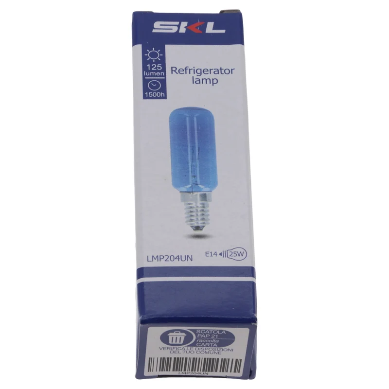 Lampadina blu frigorifero E14 25W 82mm 230V per Bosch Siemens Neff Gaggenau