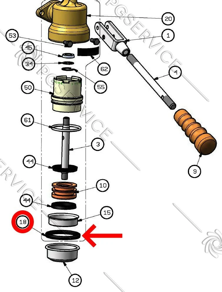 La Pavoni guarnizione sotto coppa filtro macchina caffè Europiccola Esperto NOTE!