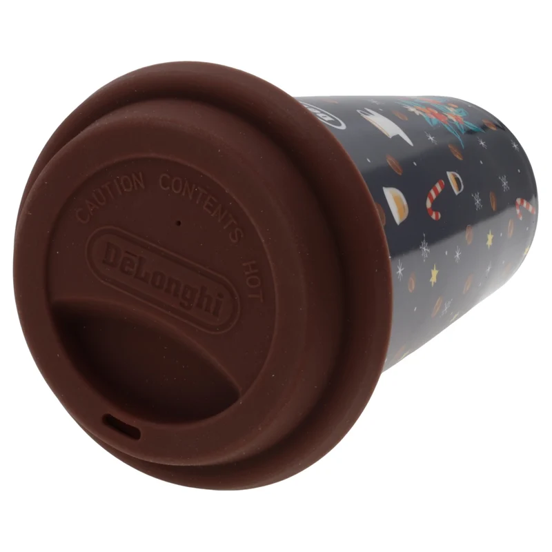 Delonghi tazza termica ceramica 300ml doppia parete da viaggio tappo silicone