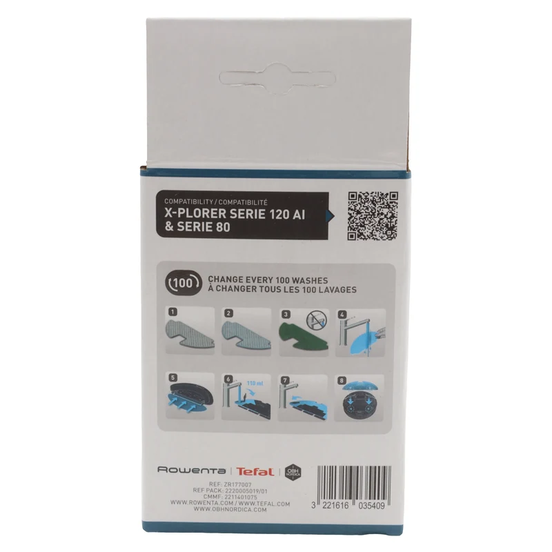 Rowenta kit panni microfibra aspirapolvere Robot Xplorer Serie 80 120 RR7765
