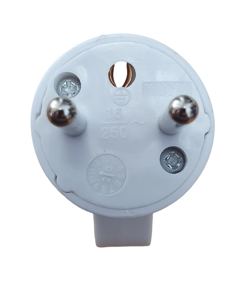 Spina Schuko tipo E 16A 230V 3680W per elettrodomestici Francia Belgio Polonia